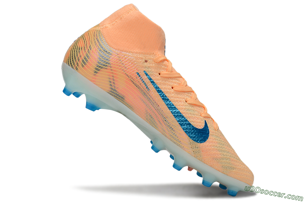 Nike Air Zoom Mercurial Superfly 10 Elite AG Artificial Grass Soccer Cleats - Pink/Blue/Whtie 4