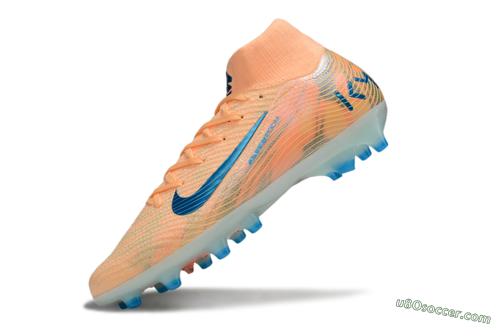 Nike Air Zoom Mercurial Superfly 10 Elite AG Artificial Grass Soccer Cleats - Pink/Blue/Whtie 5