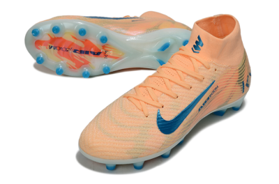 Nike Air Zoom Mercurial Superfly 10 Elite AG Artificial Grass Soccer Cleats - Pink/Blue/Whtie