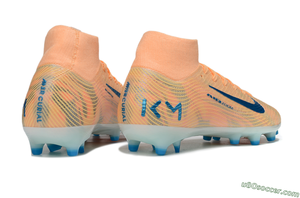 Nike Air Zoom Mercurial Superfly 10 Elite AG Artificial Grass Soccer Cleats - Pink/Blue/Whtie 6