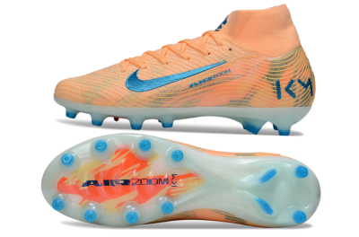 Nike Air Zoom Mercurial Superfly 10 Elite AG Artificial Grass Soccer Cleats - Pink/Blue/Whtie