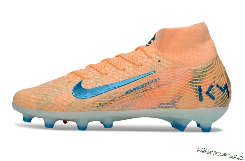 Nike Air Zoom Mercurial Superfly 10 Elite AG Artificial Grass Soccer Cleats - Pink/Blue/Whtie 2