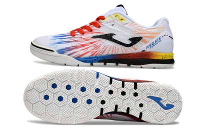 Joma Top Flex IC Indoor & Futsal Soccer Shoes - White/Black/Red