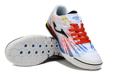 Joma Top Flex IC Indoor & Futsal Soccer Shoes - White/Black/Red