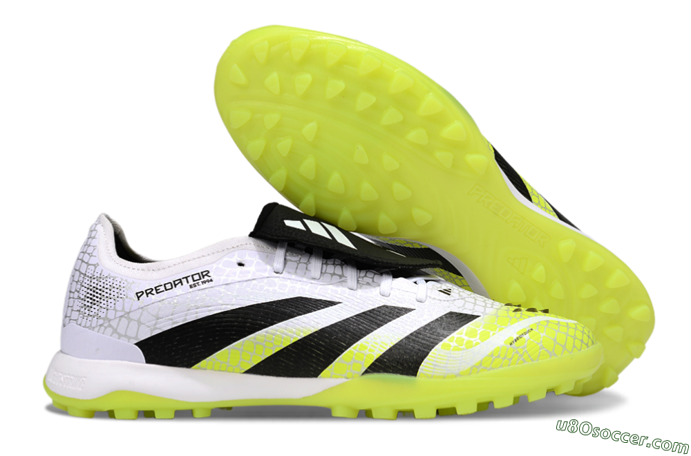Adidas Predator League Foldover Tongue TF Artificial Turf Soccer Shoes - White/Black/Yellow 1