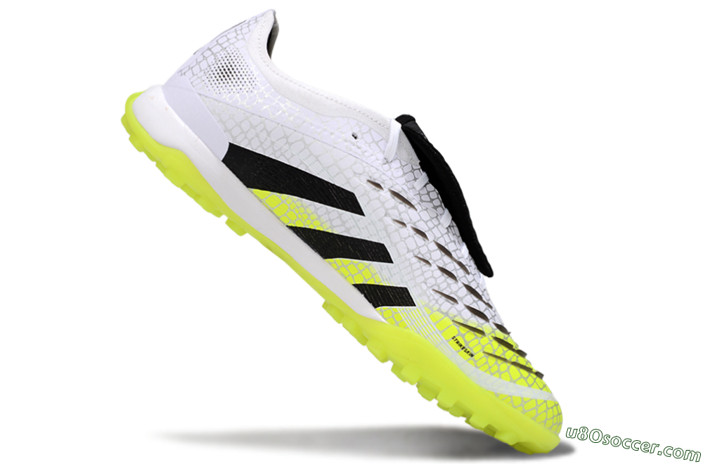 Adidas Predator League Foldover Tongue TF Artificial Turf Soccer Shoes - White/Black/Yellow 4