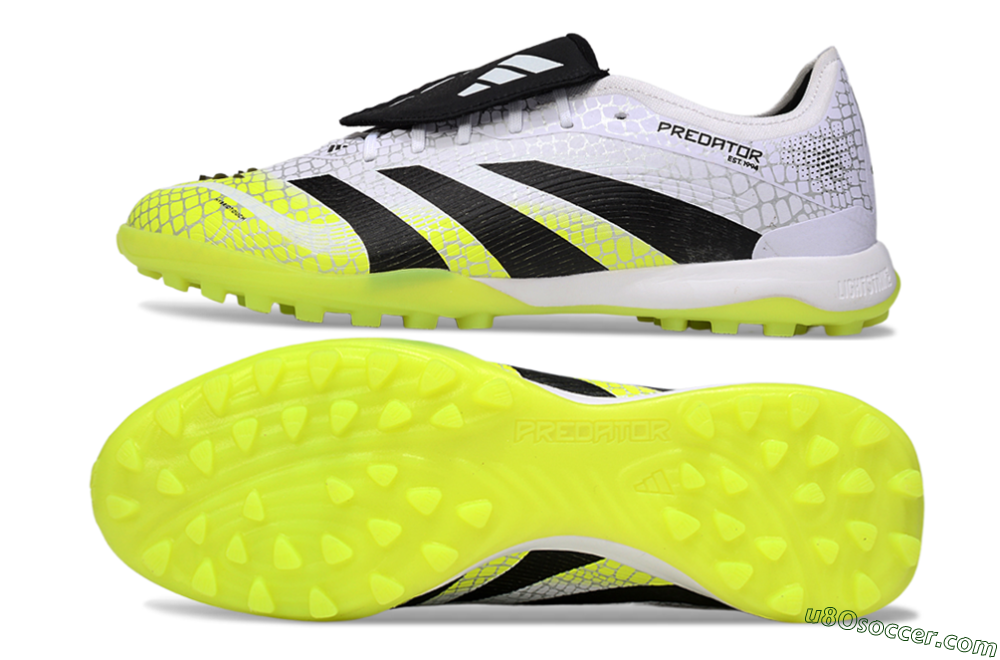 Adidas Predator League Foldover Tongue TF Artificial Turf Soccer Shoes - White/Black/Yellow 0