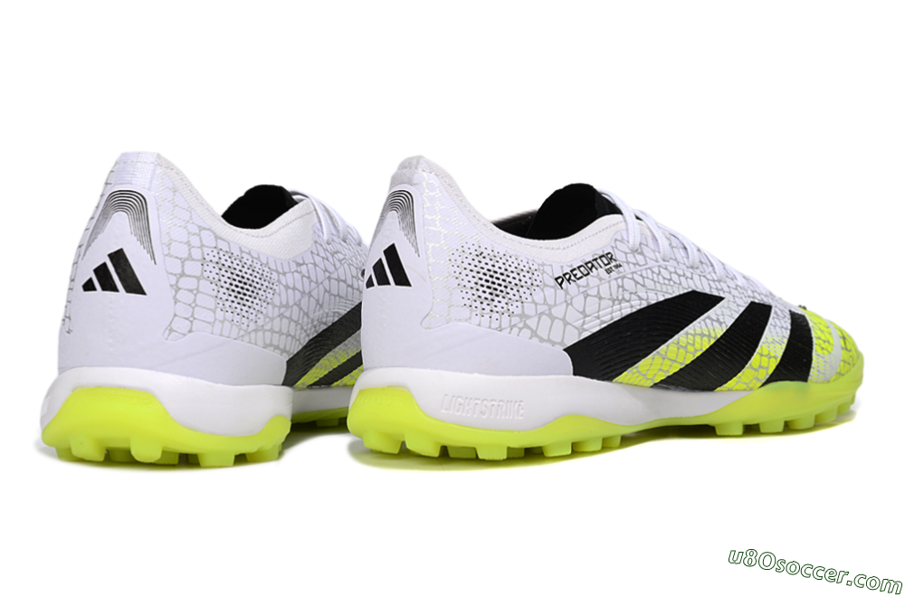 Adidas Predator 25 Elite TF Artificial Turf Soccer Shoes - White/Black/Yellow 6