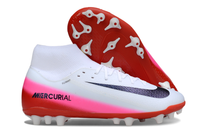 Nike Air Zoom Mercurial Superfly 10 Academy AG Artificial Grass Soccer Cleats - White/Black/Pink
