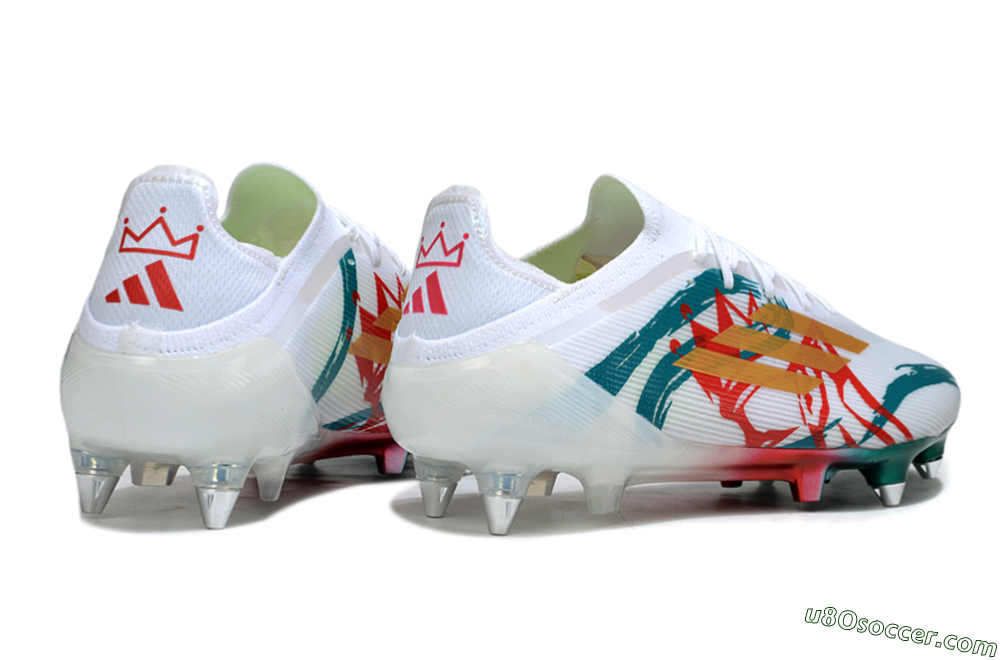 Adidas F50 Elite SG Soft Ground Soccer Cleats - White/Green/Gold/Red 6