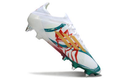 Adidas F50 Elite SG Soft Ground Soccer Cleats - White/Green/Gold/Red
