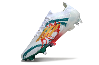 Adidas F50 Elite SG Soft Ground Soccer Cleats - White/Green/Gold/Red