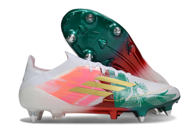 Adidas F50 Elite SG Soft Ground Soccer Cleats - White/Green/Gold/Red