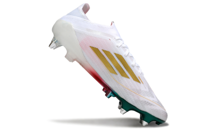 Adidas F50 Elite SG Soft Ground Soccer Cleats - White/Green/Gold/Red