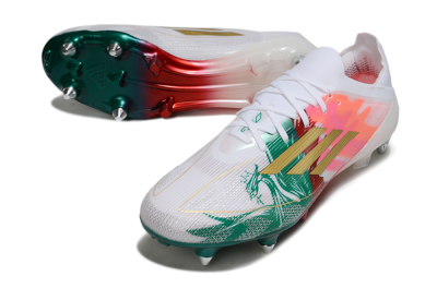 Adidas F50 Elite SG Soft Ground Soccer Cleats - White/Green/Gold/Red