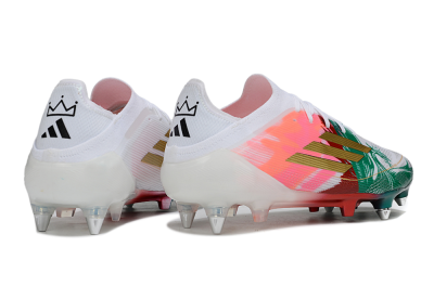 Adidas F50 Elite SG Soft Ground Soccer Cleats - White/Green/Gold/Red
