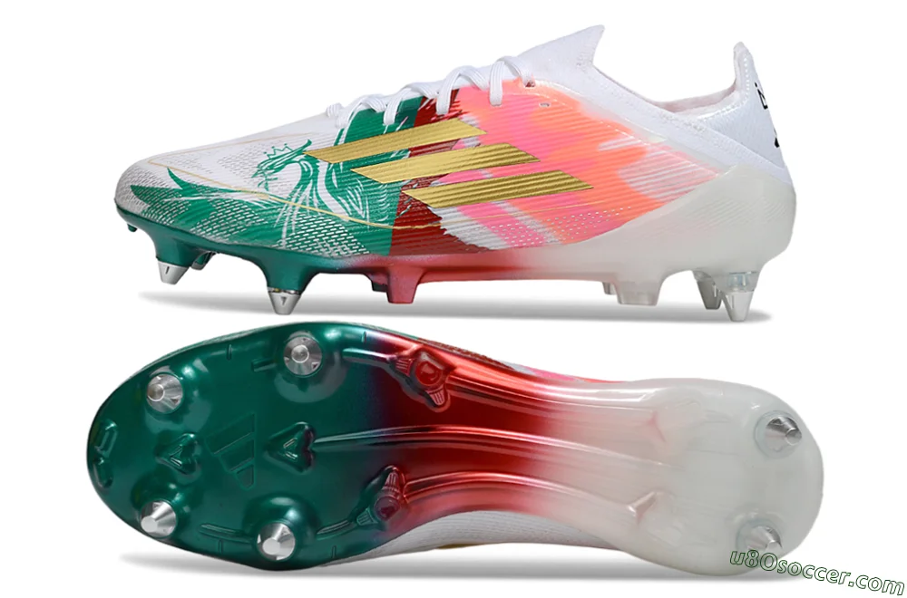 アディダス　F50 Elite SG Adidas F50 Elite SG Soft Ground Soccer Cleats - White/Green