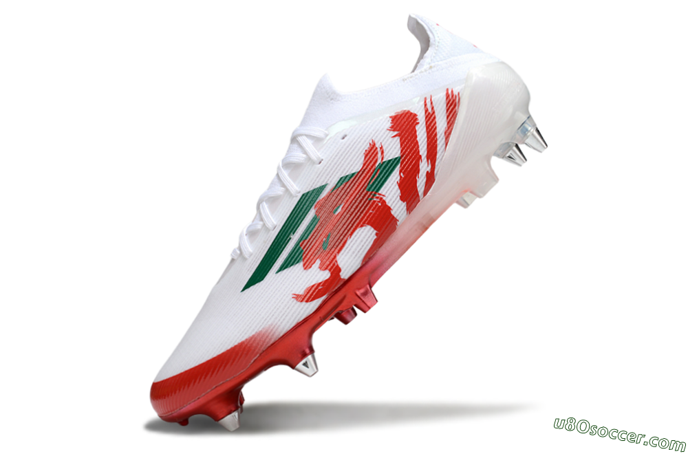 Adidas F50 Elite SG Soft Ground Soccer Cleats - White/Green/Red 5