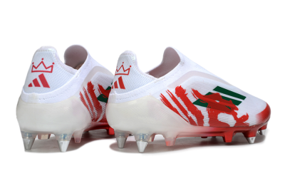 Adidas F50 Elite Laceless SG Soft Ground Soccer Cleats - White/Green/Red