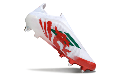 Adidas F50 Elite Laceless SG Soft Ground Soccer Cleats - White/Green/Red