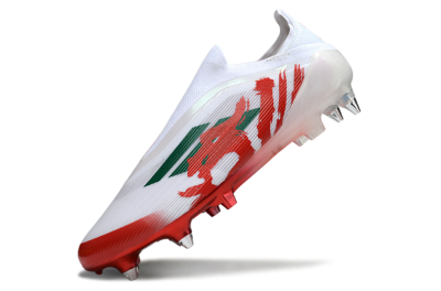 Adidas F50 Elite Laceless SG Soft Ground Soccer Cleats - White/Green/Red