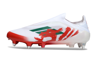 Adidas F50 Elite Laceless SG Soft Ground Soccer Cleats - White/Green/Red