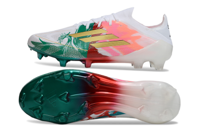 Adidas F50 Elite FG Firm Ground Soccer Cleats - White/Green/Gold/Red