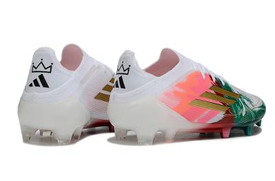 Adidas F50 Elite FG Firm Ground Soccer Cleats - White/Green/Gold/Red