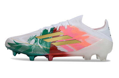 Adidas F50 Elite FG Firm Ground Soccer Cleats - White/Green/Gold/Red