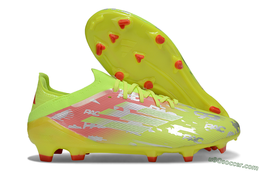 Adidas F50 Elite FG Firm Ground Soccer Cleats - Yellow/Silver/Red 1