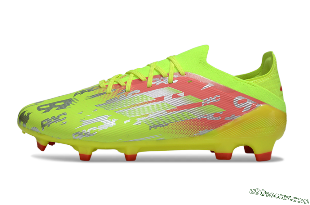 Adidas F50 Elite FG Firm Ground Soccer Cleats - Yellow/Silver/Red 2