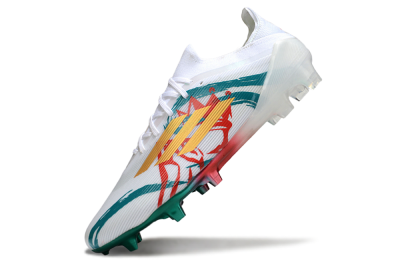 Adidas F50 Elite FG Firm Ground Soccer Cleats - White/Green/Gold/Red