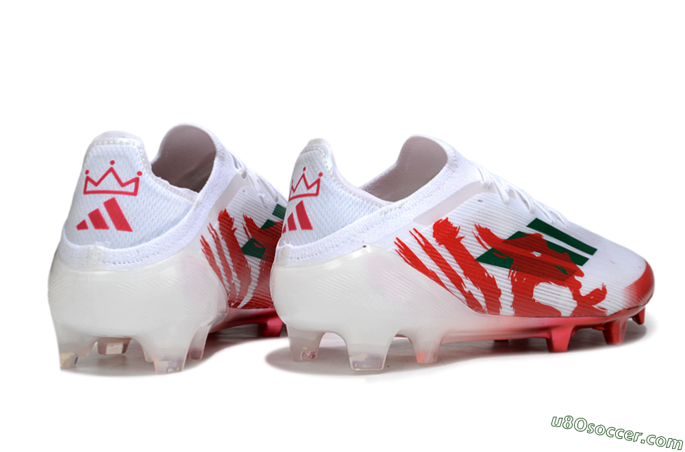 Adidas F50 Elite FG Firm Ground Soccer Cleats - White/Green/Red 6