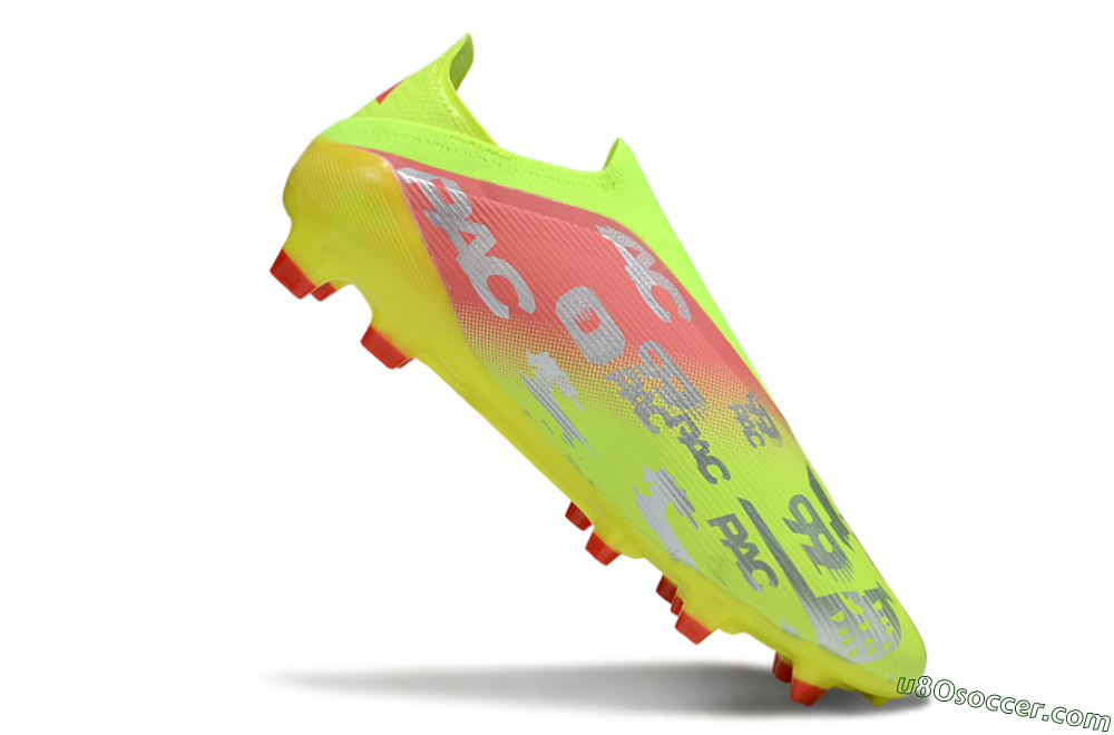 Adidas F50 Elite Laceless FG Firm Ground Soccer Cleats - Yellow/Silver/Red 4