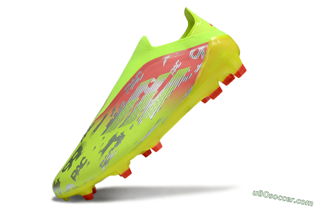 Adidas F50 Elite Laceless FG Firm Ground Soccer Cleats - Yellow/Silver/Red 5