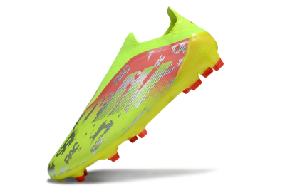 Adidas F50 Elite Laceless FG Firm Ground Soccer Cleats - Yellow/Silver/Red