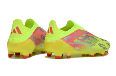 Adidas F50 Elite Laceless FG Firm Ground Soccer Cleats - Yellow/Silver/Red