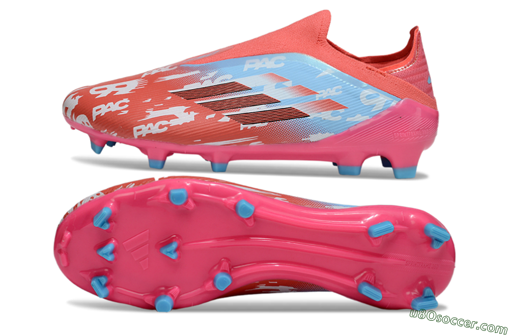 Adidas F50 Elite Laceless FG Firm Ground Soccer Cleats - Red/Blue/Pink 0
