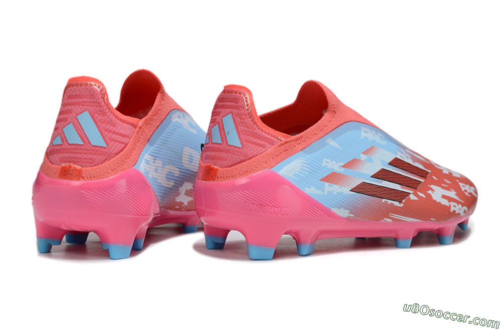 Adidas F50 Elite Laceless FG Firm Ground Soccer Cleats - Red/Blue/Pink 6