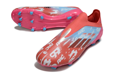 Adidas F50 Elite Laceless FG Firm Ground Soccer Cleats - Red/Blue/Pink