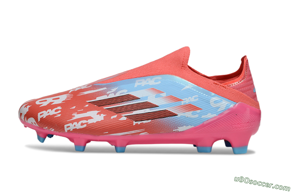Adidas F50 Elite Laceless FG Firm Ground Soccer Cleats - Red/Blue/Pink 2
