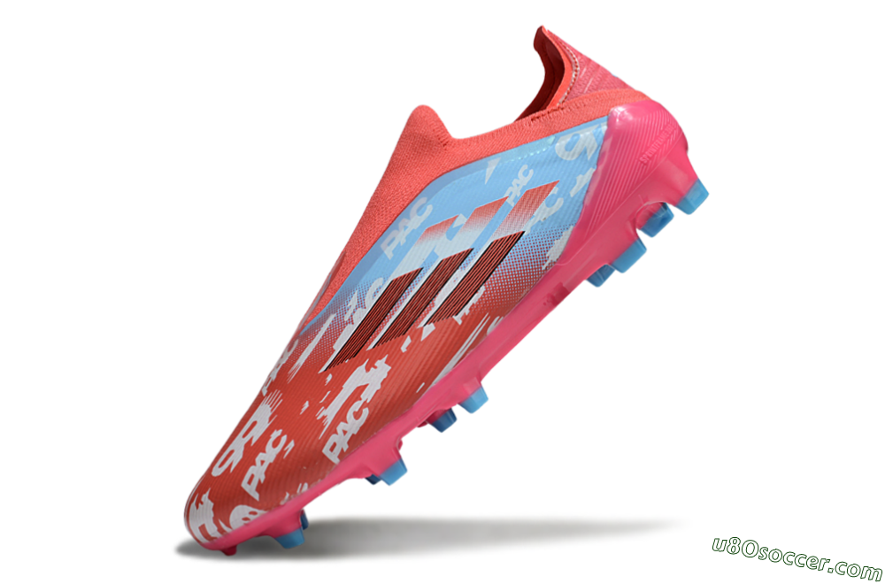 Adidas F50 Elite Laceless FG Firm Ground Soccer Cleats - Red/Blue/Pink 5