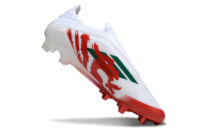Adidas F50 Elite Laceless FG Firm Ground Soccer Cleats - White/Green/Red