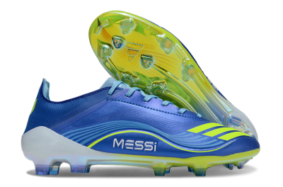 Messi x Adidas F50 Elite FG Firm Ground Soccer Cleats - Blue/Jade/Yellow