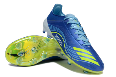 Messi x Adidas F50 Elite FG Firm Ground Soccer Cleats - Blue/Jade/Yellow