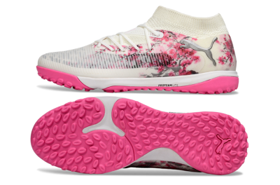 Puma Future 8 Ultimate TF Artificial Turf Soccer Shoes - White/Black/Pink