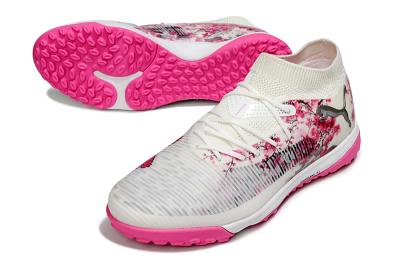 Puma Future 8 Ultimate TF Artificial Turf Soccer Shoes - White/Black/Pink