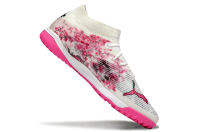 Puma Future 8 Ultimate TF Artificial Turf Soccer Shoes - White/Black/Pink