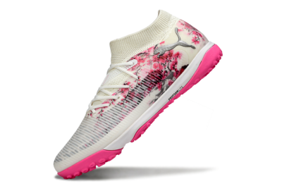 Puma Future 8 Ultimate TF Artificial Turf Soccer Shoes - White/Black/Pink