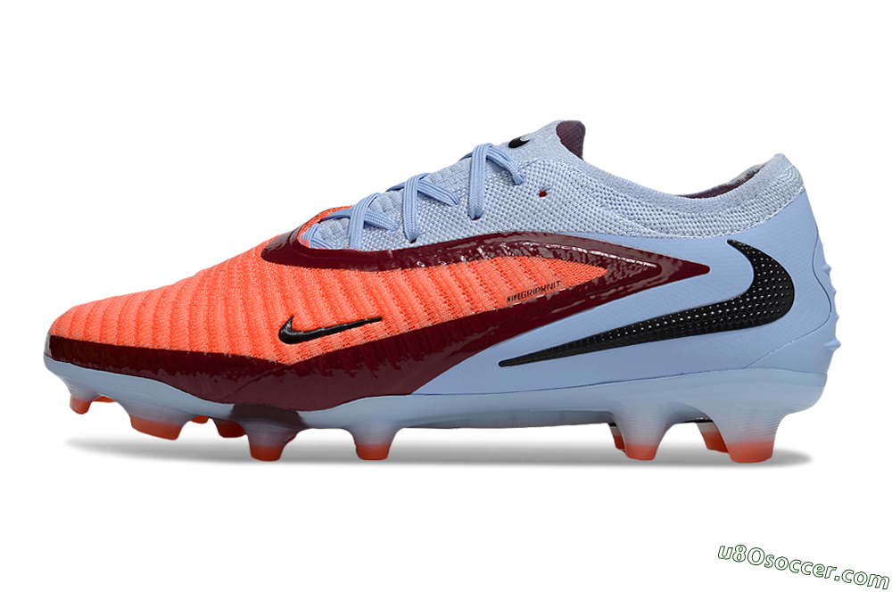 Nike Phantom 6 Elite Low FG Firm Ground Soccer Cleats - Red/Jade/Black 2
